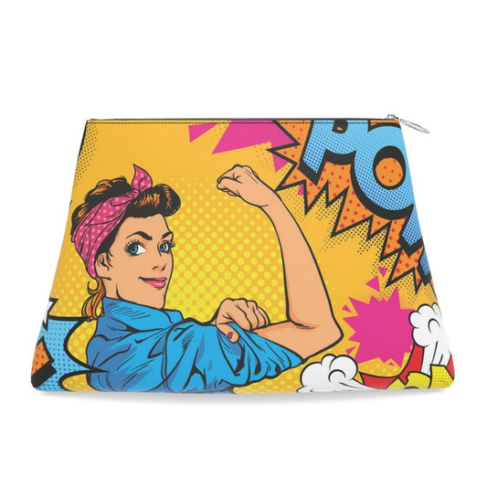 Pop Art - We Can Do It Leather Clutch