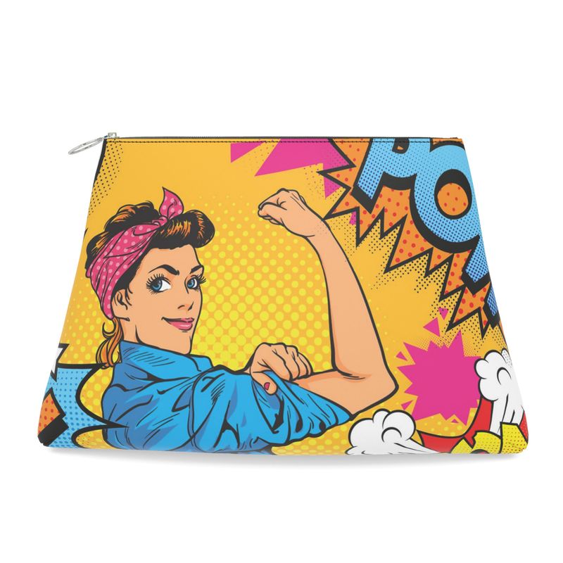 Pop Art - We Can Do It Leather Clutch