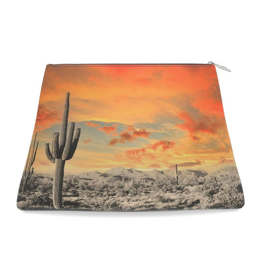 Desert Sunset - Leather Clutch