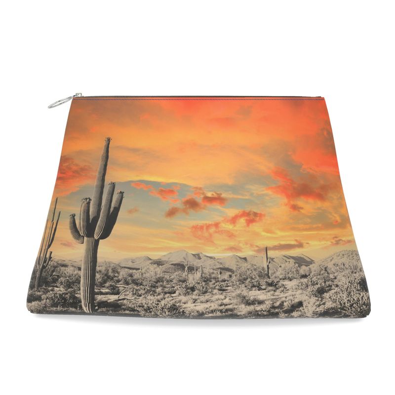 Desert Sunset - Leather Clutch