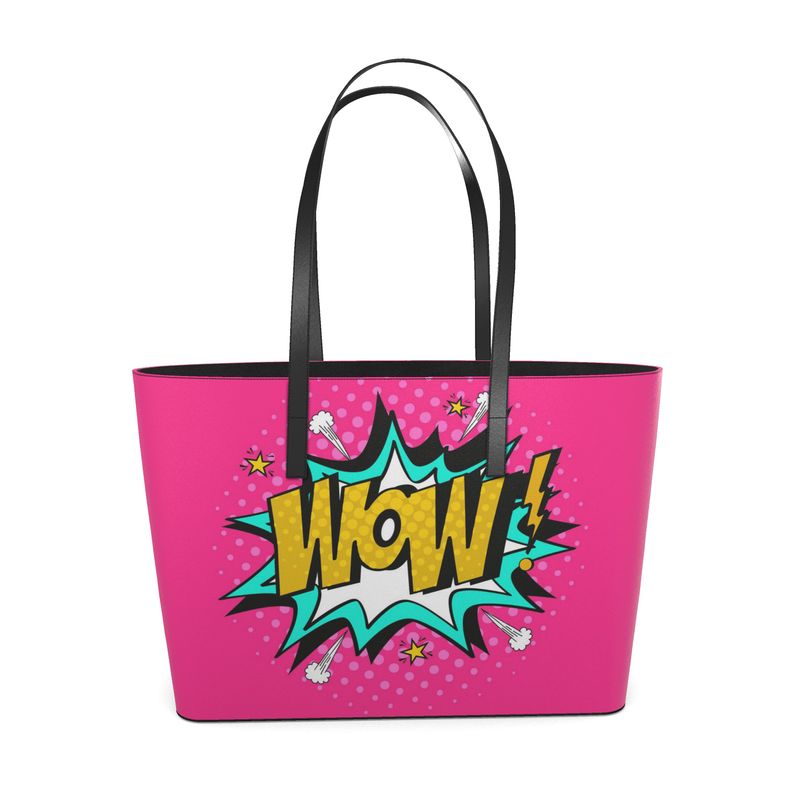 Pop Art -Wow Leather Tote