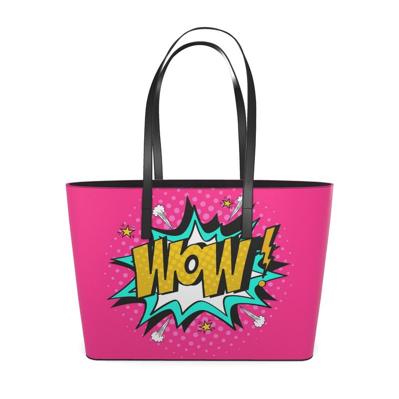 Pop Art -Wow Leather Tote