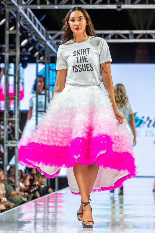 Flirty & Feminine - Layered Ruffled Hi Lo Ball Skirt